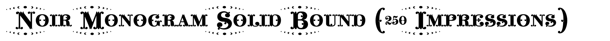 Noir Monogram Solid Bound (250 Impressions) image